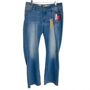 Levi's Curvy bootcut 33/16M‎ figure enhancer distressed blue jeans NEW
